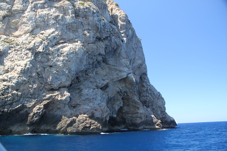 Amazing view on the Cliff in the Mediterranean Seaの写真素材