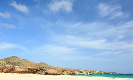 Natural beauty of Aruba. North coast Aruba Island. Amazing stone landscape and blue ocean. September, 2017のeditorial素材