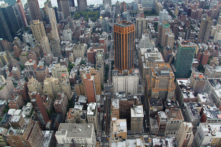 New York. USA. View on Manhattan from Empire State Buildinig.の写真素材
