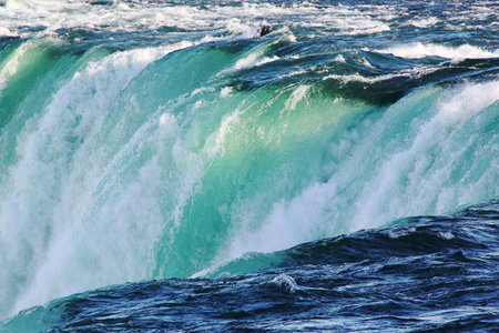 Niagara fall Horseshoe. Ontario. Canada. Beautiful waterfall background.