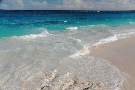 Bermuda. Blue water of the Atlantic ocean. Beautiful background.の写真素材