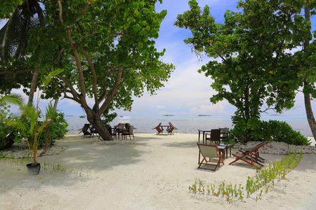 Beautiful view on empty. Maldives, Indian Oceanの写真素材