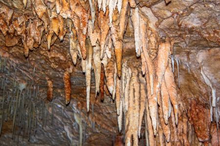 Gorgeous view of the Crystal Caves of Bermuda. Beautiful backgrounds.の写真素材