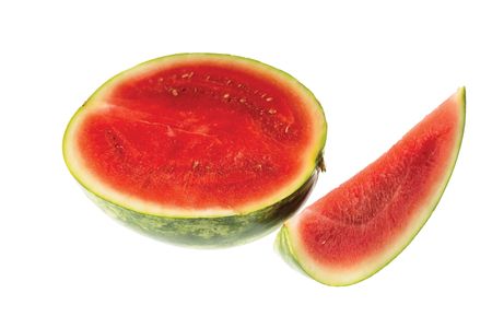 Close up view of red sliced watermelon. Healthy food concept. Beautiful nature background.の写真素材
