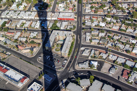Gorgeous view on Las Vegas from Stratosphere Tower. Beautiful nature landscape backgrounds.