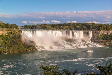 Niagara falls Horseshoe. Ontario. Canada. Beautiful waterfall background.のeditorial素材