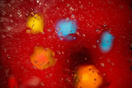 Red, black, orange, blue, yellow colorful abstract design, texture. Beautiful backgrounds.の写真素材