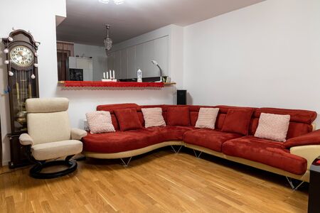View of room with christmas decoration Beautiful christmas backgrounds.の写真素材