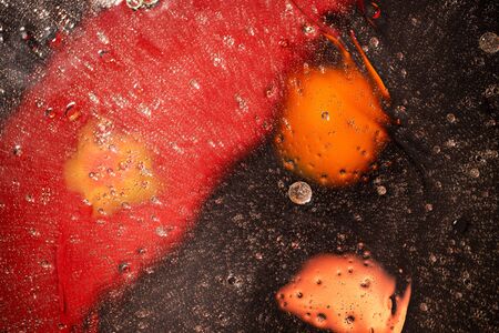 Dark brown, orange, yellow, red colorful abstract design, texture. Beautiful backgrounds.の写真素材