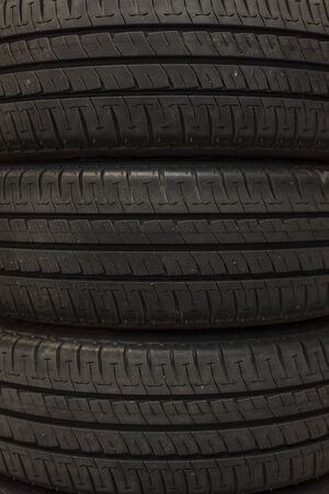 Black background texture. Black tires rubber. Pattern. Car concept.の写真素材
