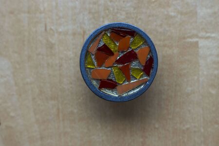 Close up view of colorful furniture handle. Furniture concept.の写真素材