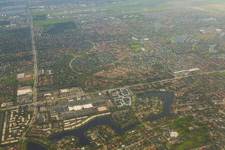 Gorgeous aerial view of Miami. Beautiful nature landscape background.の写真素材
