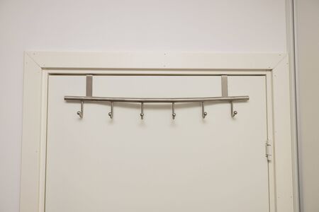 Close up view of steel door hanger. Interior details concept background.の写真素材