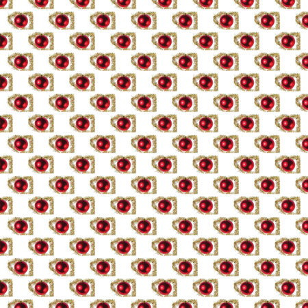 Close up view pattern of christmas decoration isolated on white background. Postcard. Beautiful...