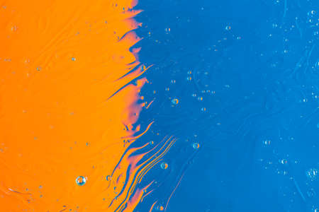 Beautiful view of blue and orange abstract design, texture. Beautiful backgrounds.の写真素材