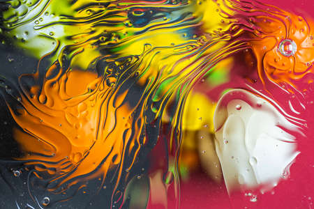 Beautiful view of red, yellow, orange colorful abstract design, texture. Beautiful backgrounds.の写真素材