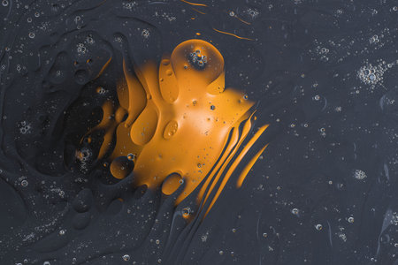Beautiful view of yellow, black colorful abstract design, texture.
