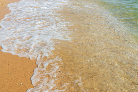 Beautiful nature landscape backgrounds. Oncoming wave view. Greece.