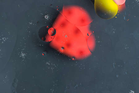 Beautiful view of texture red heart on black background. Beautiful abstract backgrounds.の写真素材