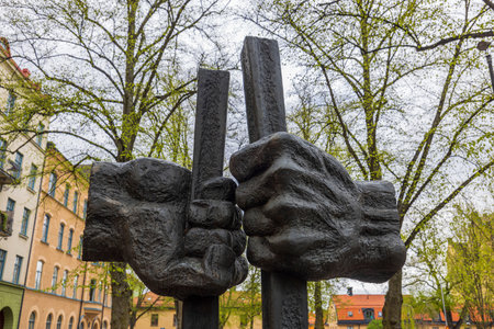 Monument symbolizing liberation and devoted to Martin Luther King Europe. Sweden. uppsala....