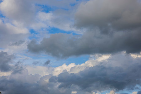 Beautiful view of blue sky with clouds.