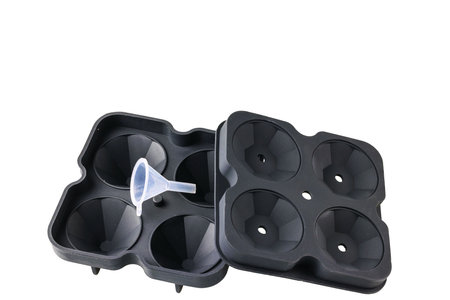 Close-up view of black silicone mold for ice.の写真素材