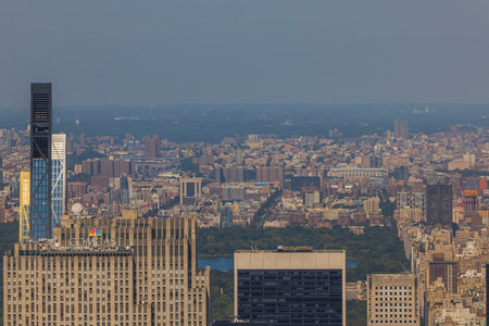 Panoramic view of Manhattan's tops av buildings, New York, USA. 09.21.2022のeditorial素材
