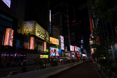 Beautiful night view of Manhattan Is Broadway in New York. USA. new york. 09.22.2022.のeditorial素材