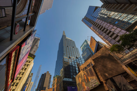 Beautiful view of skyscrapers of Manhattan in New York. USA.のeditorial素材