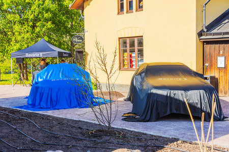 Presentation of the latest fully electric car from BMW i5 2024.のeditorial素材