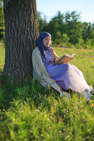 Beautiful lady relaxingの写真素材