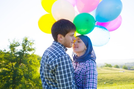 Young couple in loveの写真素材