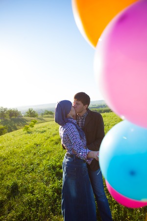 Young couple loveの写真素材