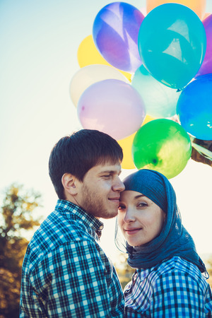 Young couple loveの写真素材