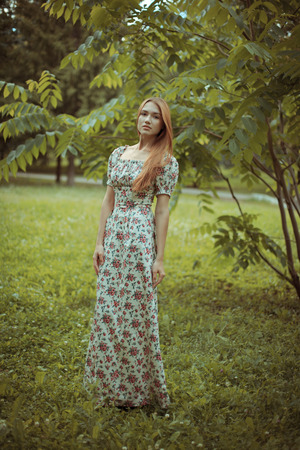 woman in parkの写真素材