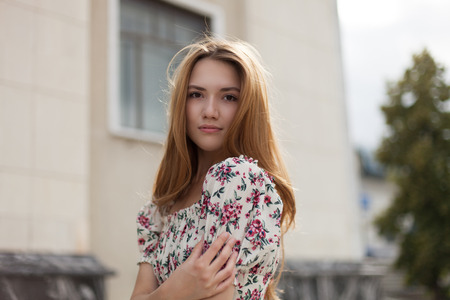 Beautiful Young Woman Portraitの写真素材