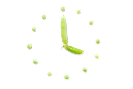 Fresh green peaの写真素材