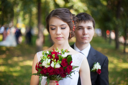 Loving Groom and Brideの写真素材