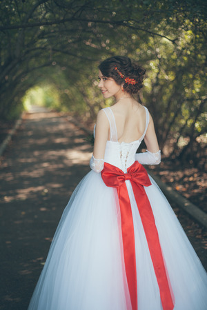 Bride with Bouquetの写真素材