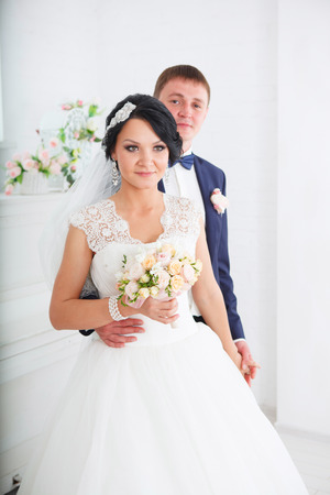 Newlyweds on Wedding Day. Bride and Groom.の写真素材