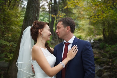 Husband and Wife on Wedding Dayの写真素材