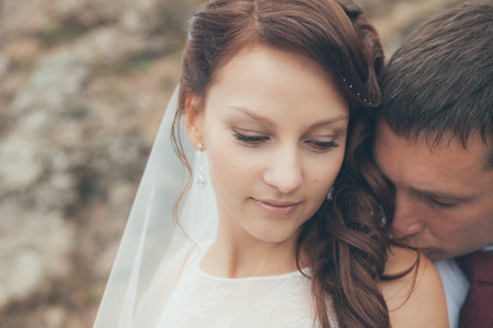 Husband and Wife on Wedding Dayの写真素材