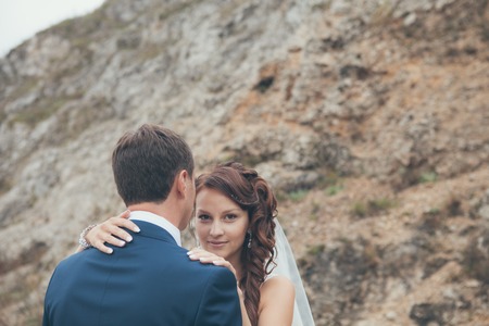 Husband and Wife on Wedding Dayの写真素材