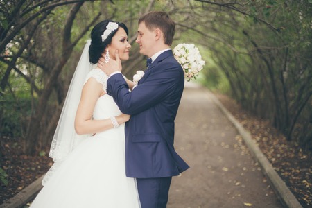 Newlyweds on Wedding Day. Bride and Groom.の写真素材