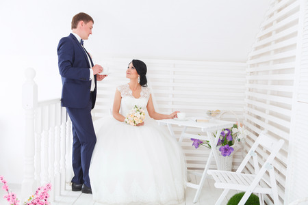Newlyweds on Wedding Day. Bride and Groom.の写真素材