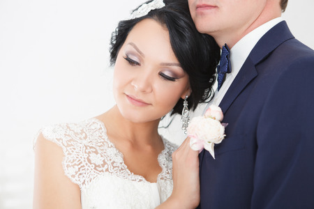 Newlyweds on Wedding Day. Bride and Groom.の写真素材