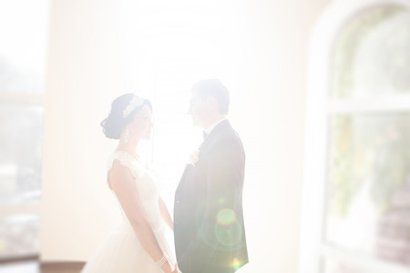 Newlyweds on Wedding Day. Bride and Groom.の写真素材