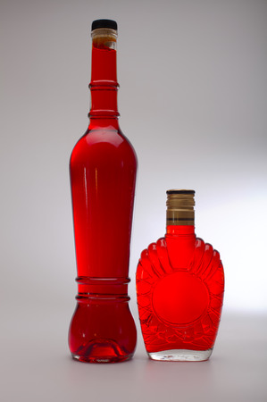 Red Vodka Bottleの写真素材