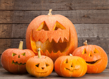 Halloweenlaternenの写真素材
