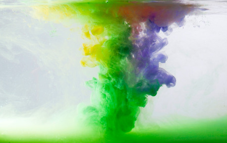 Abstract pattern background with abstract colours ink in waterの写真素材
